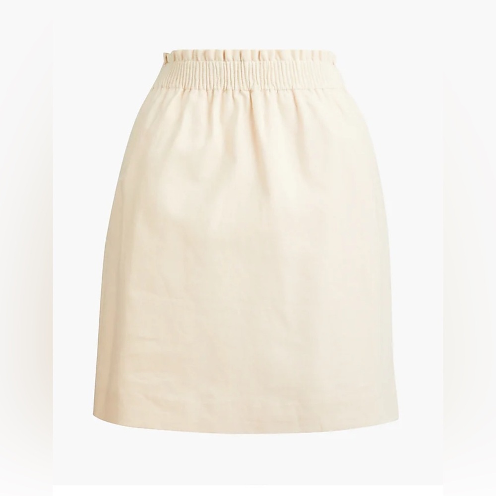 J. Crew  Linen-cotton blend city skirt